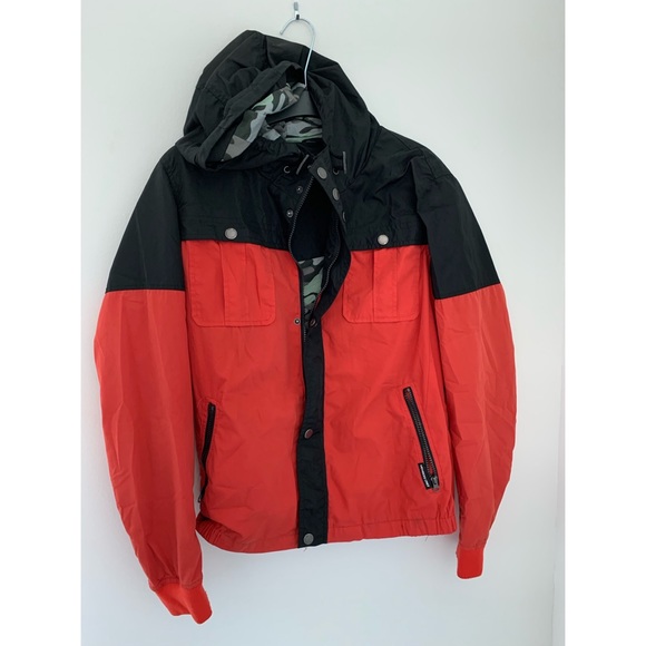 *Orange and Black Zip up Jacket* - Picture 2 of 2